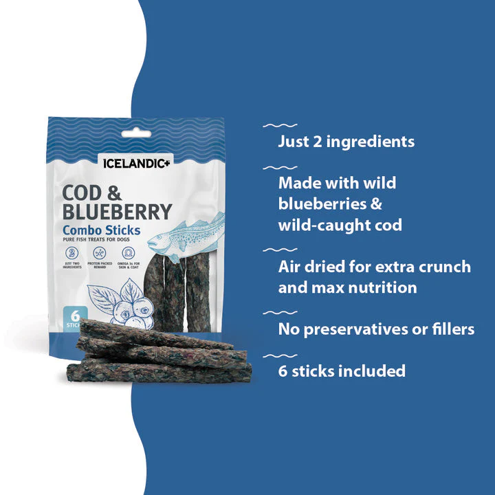 Icelandic+ Cod & Blueberry Combo Sticks For Dogs - Image 4