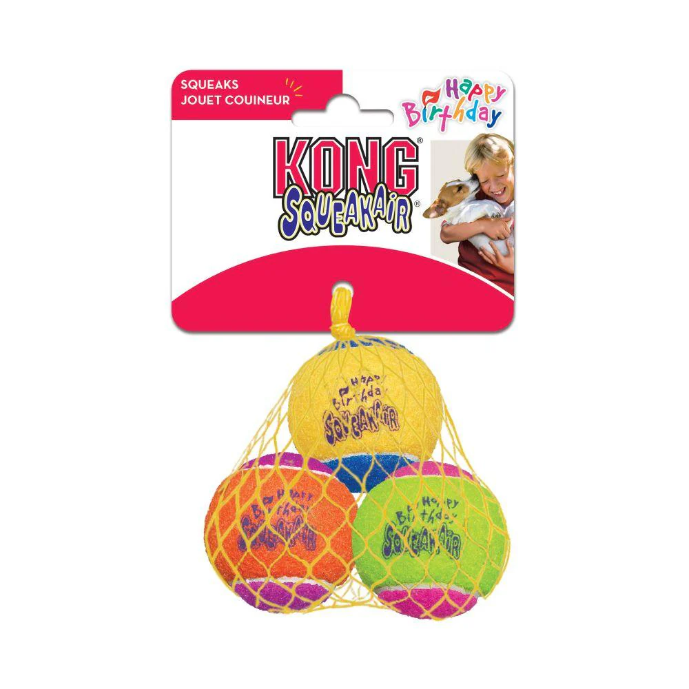 KONG AirDog Squeakair Birthday Balls Dog Toy - Image 3