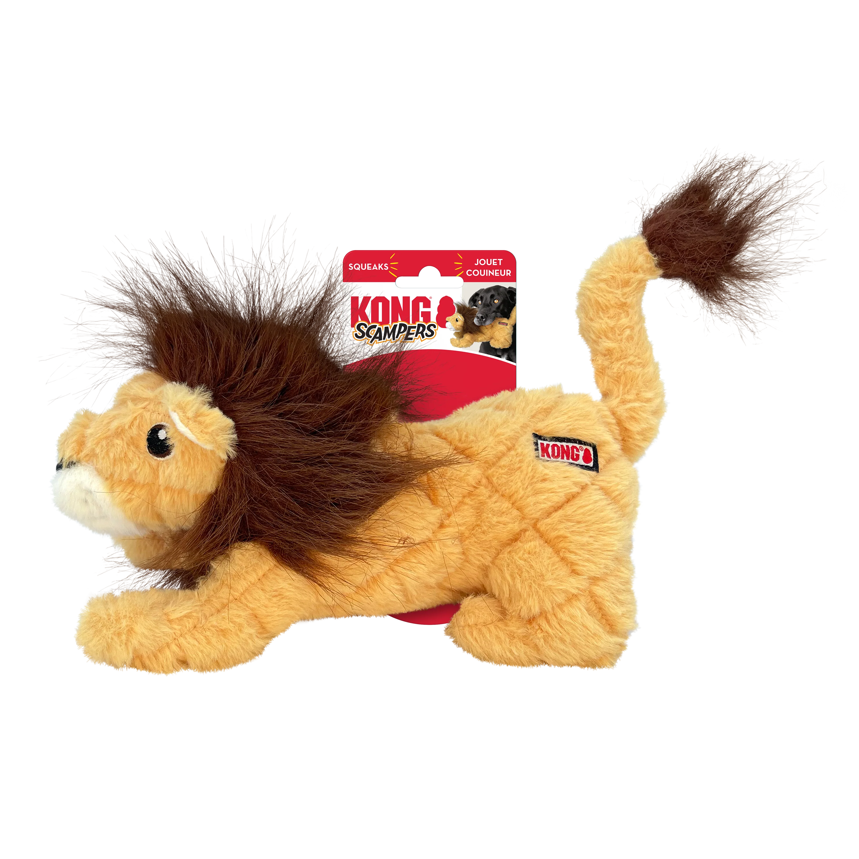 KONG Scampers Lion Dog Toy - Image 2