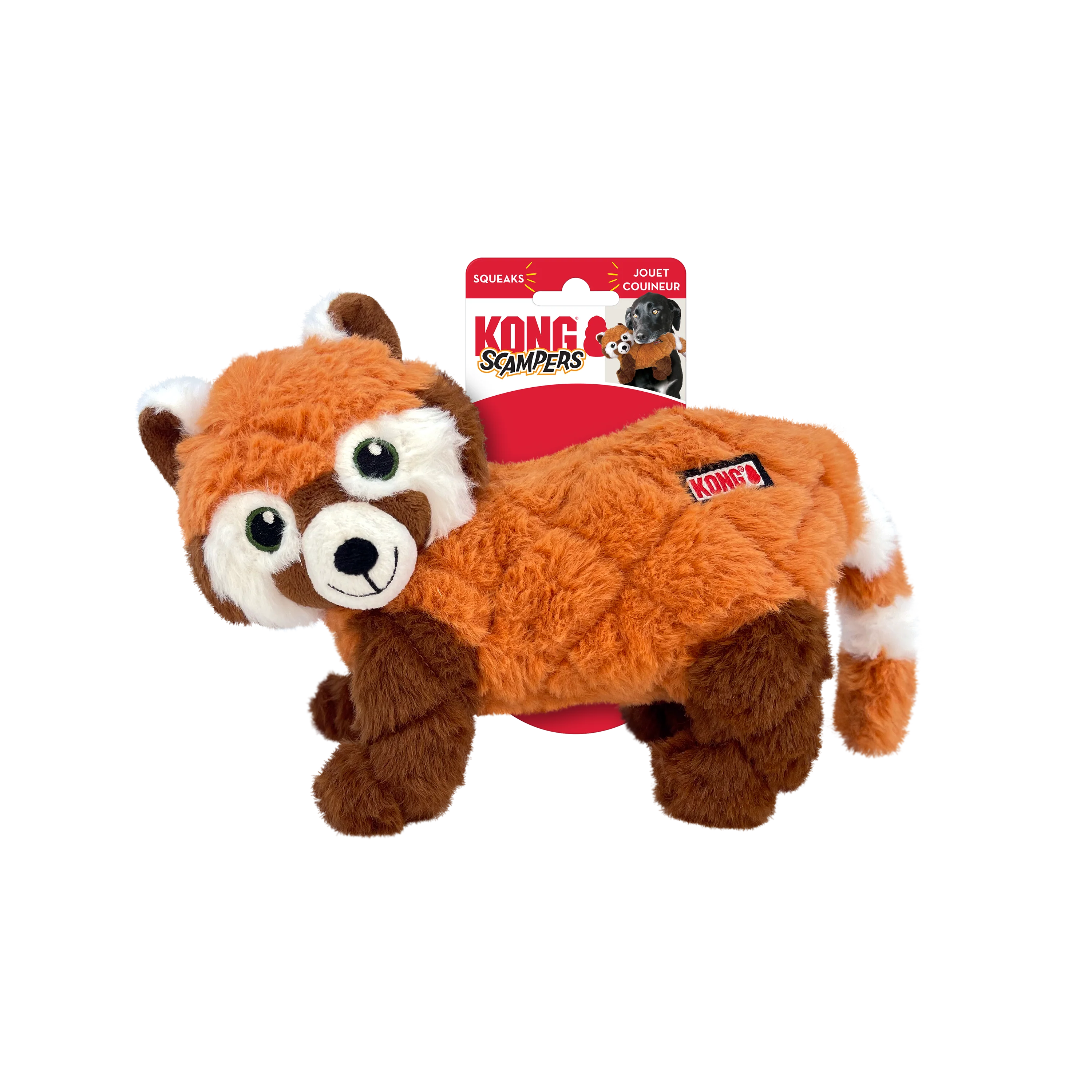 KONG Scampers Red Panda Dog Toy - Image 3