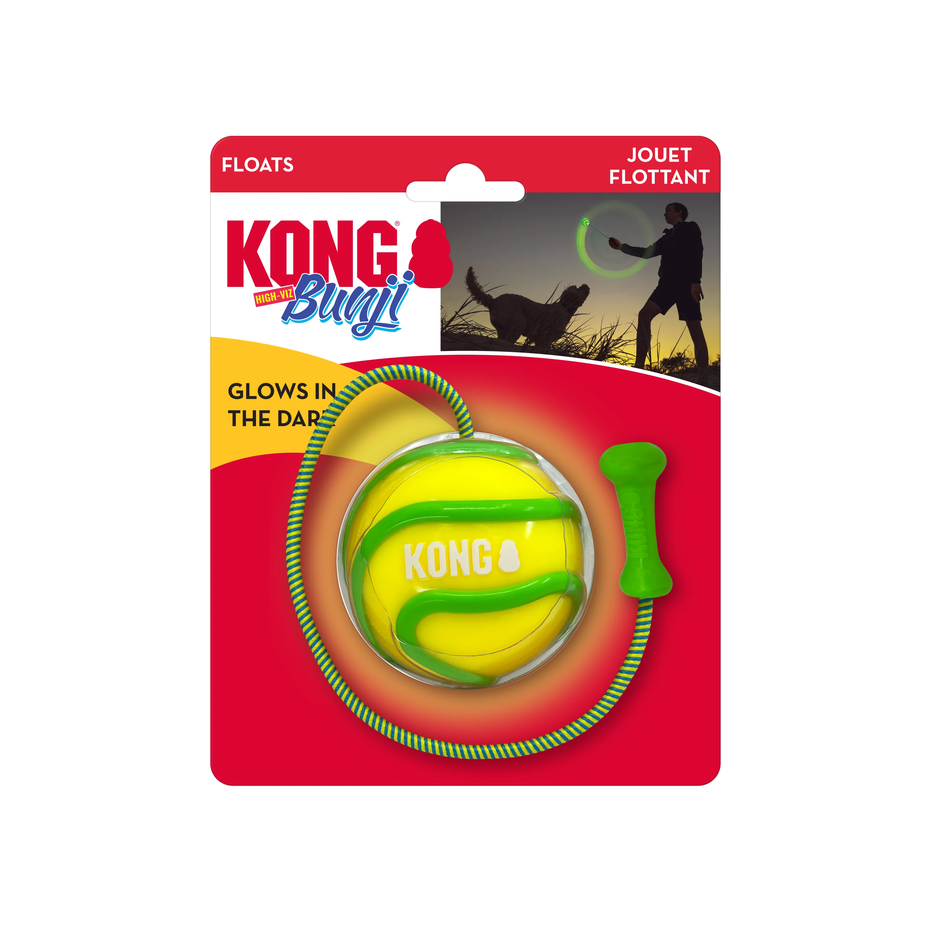 KONG Bunji High-Viz Ball Dog Toy - Image 3