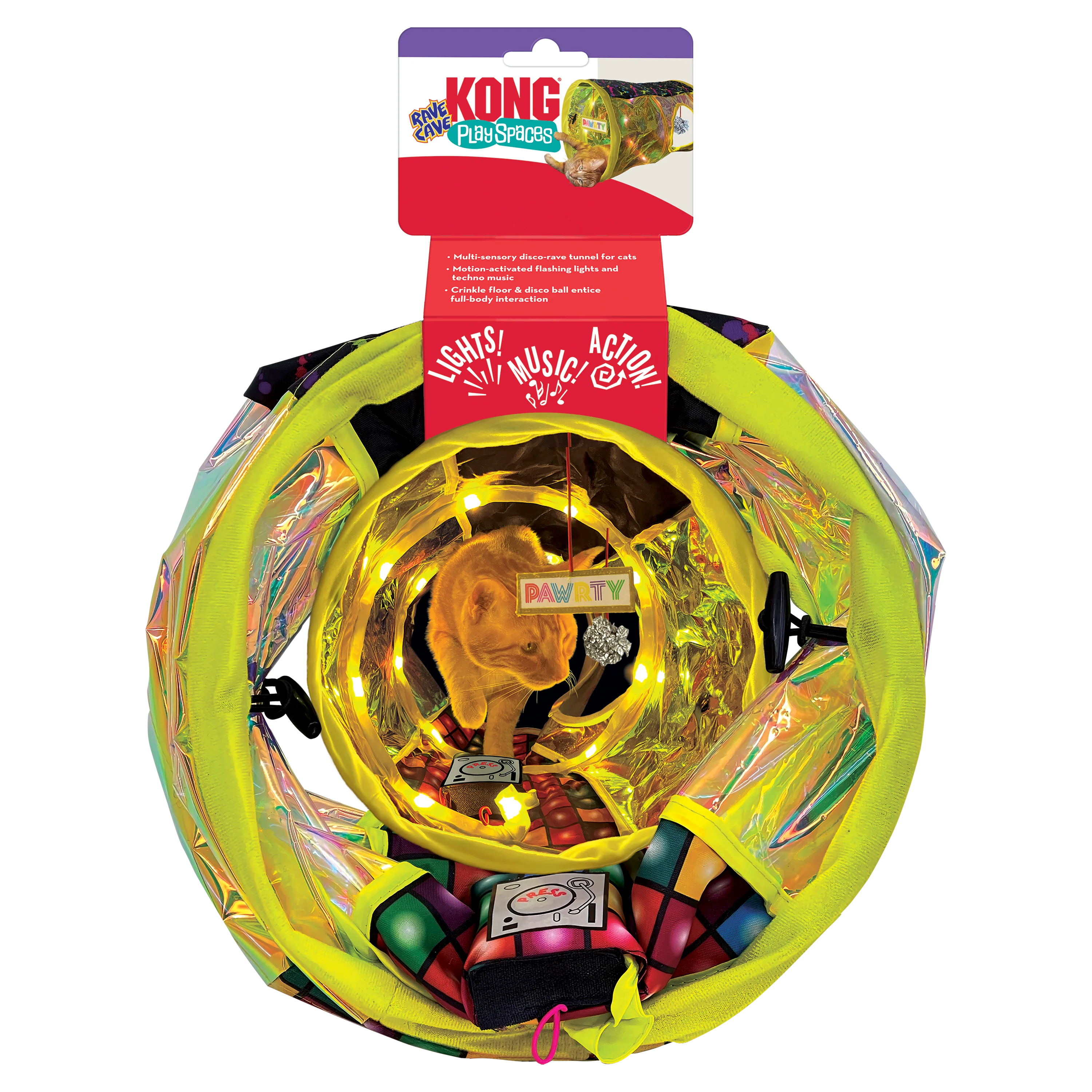 KONG Play Spaces Rave Cave Cat Toy - Image 3