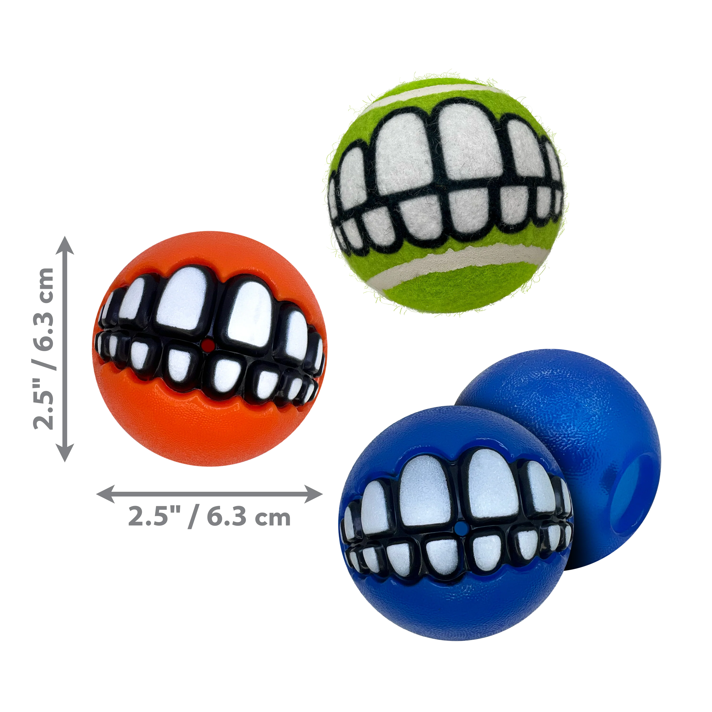 KONG Grinz By Rogz Variety 3-Pk Dog Toy - Image 3