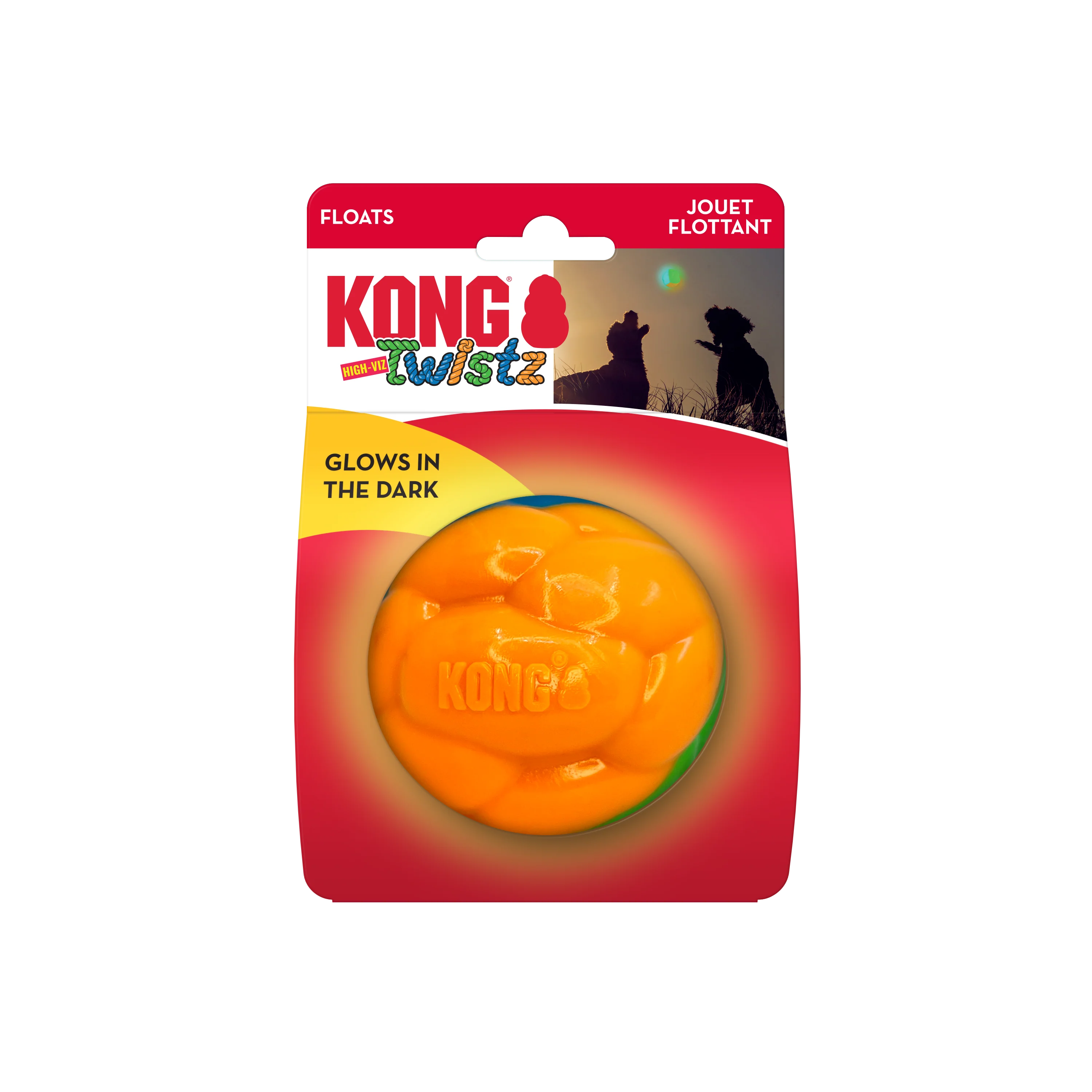 KONG Twistz High-Viz Ball Dog Toy - Image 3