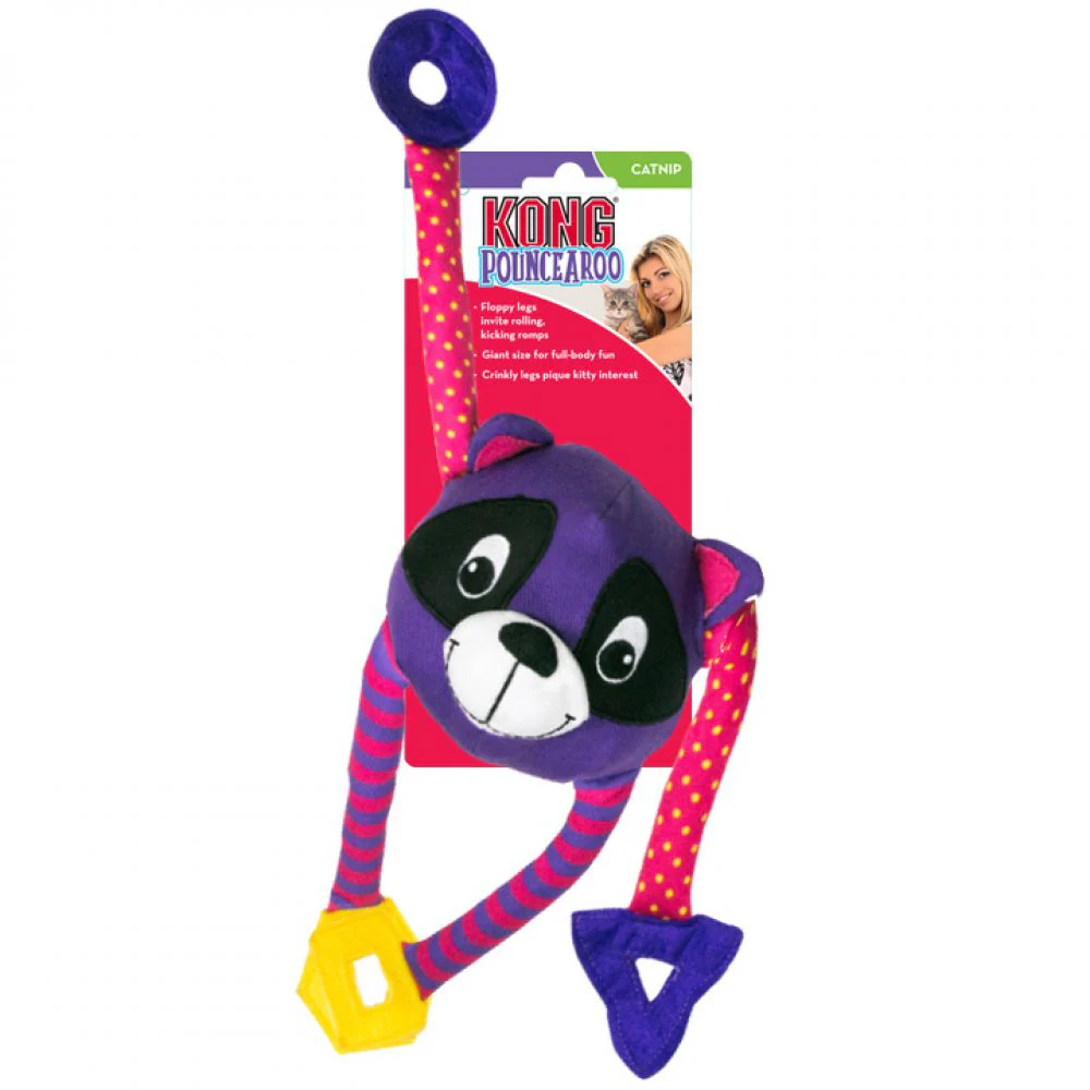 Kong Pouncearoo Raccoon Cat Toy - Image 3