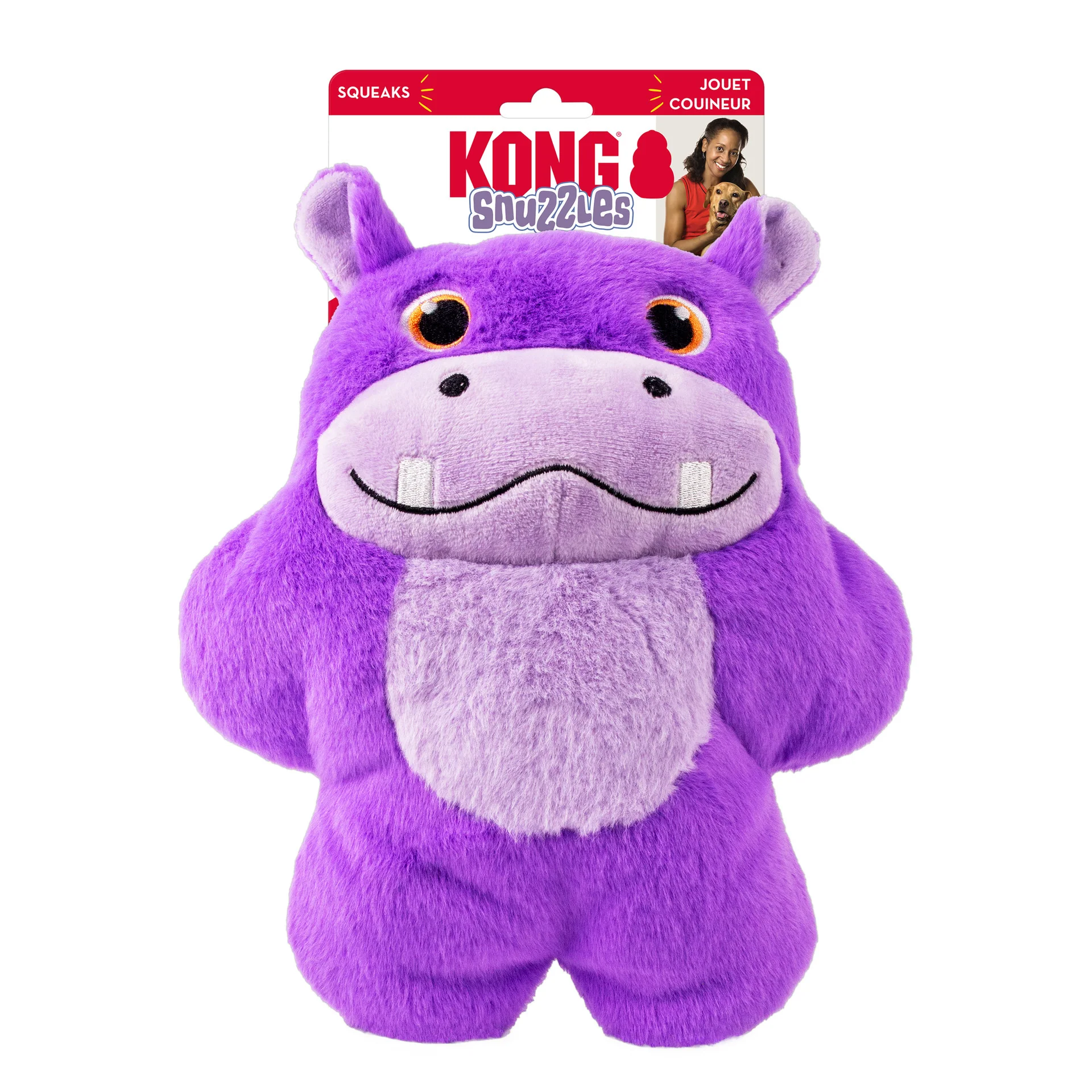 KONG Snuzzles Hippo Dog Toy - Image 4