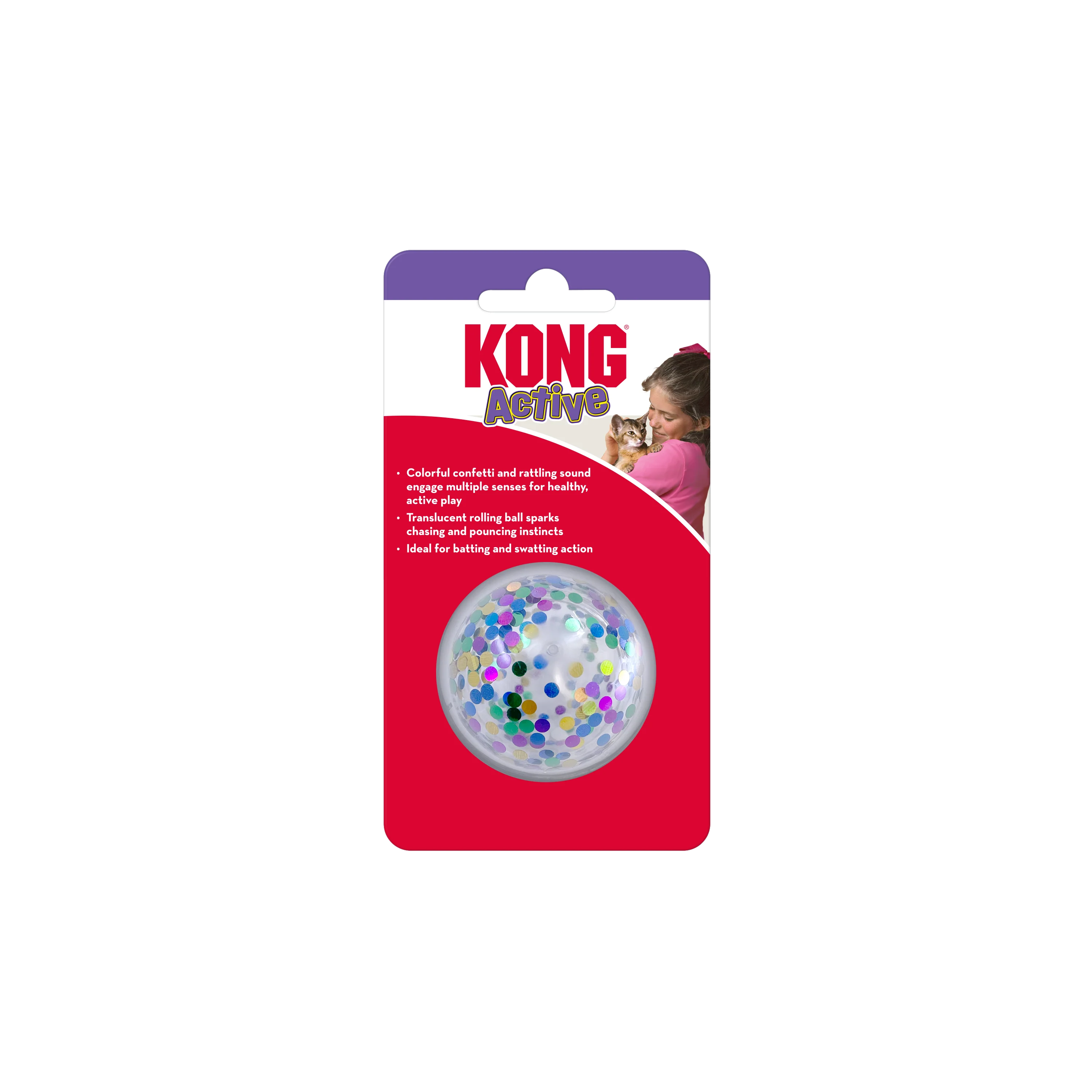 KONG Active Confetti Ball Cat Toy - Image 4