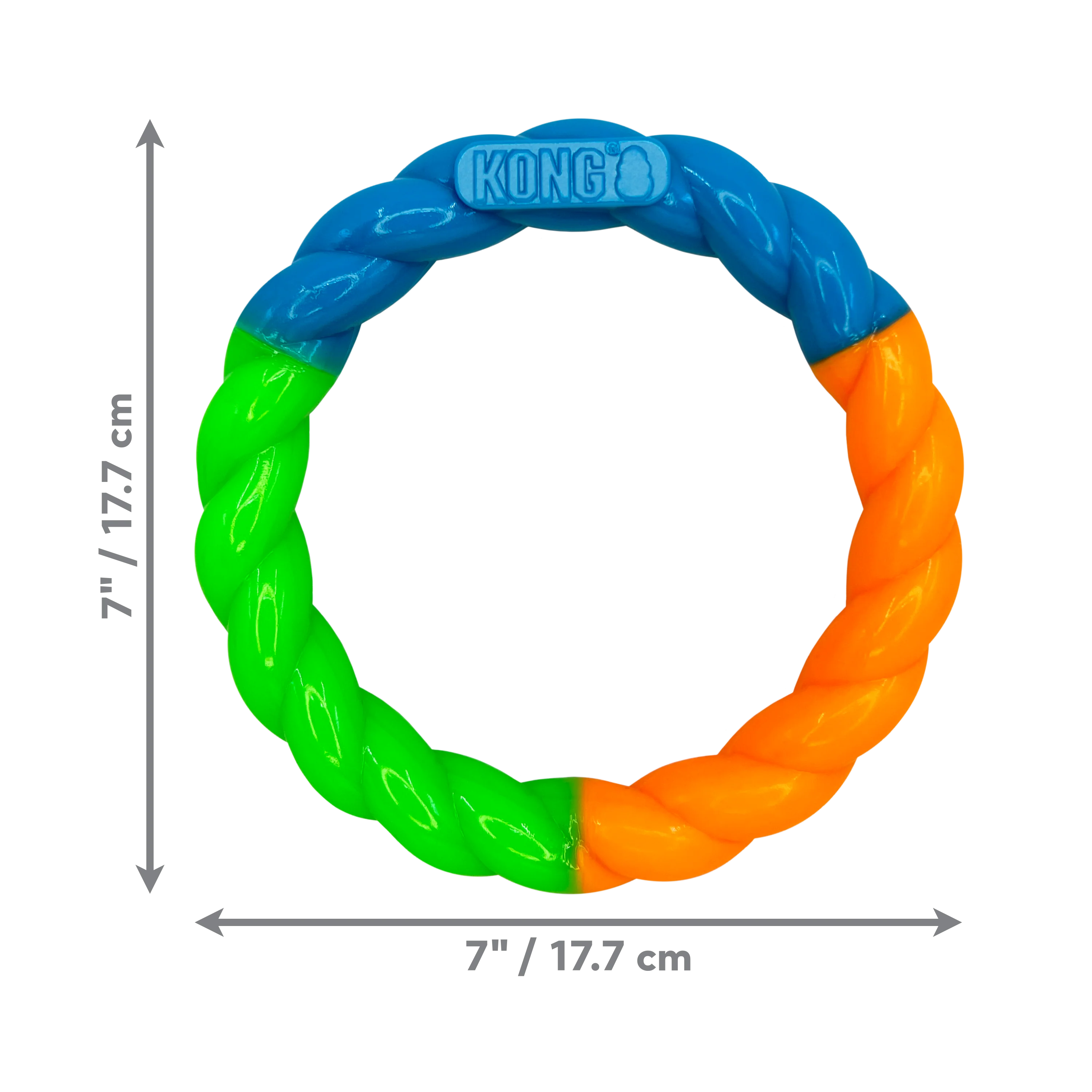 KONG Twistz High Viz Ring Dog Toy - Image 4