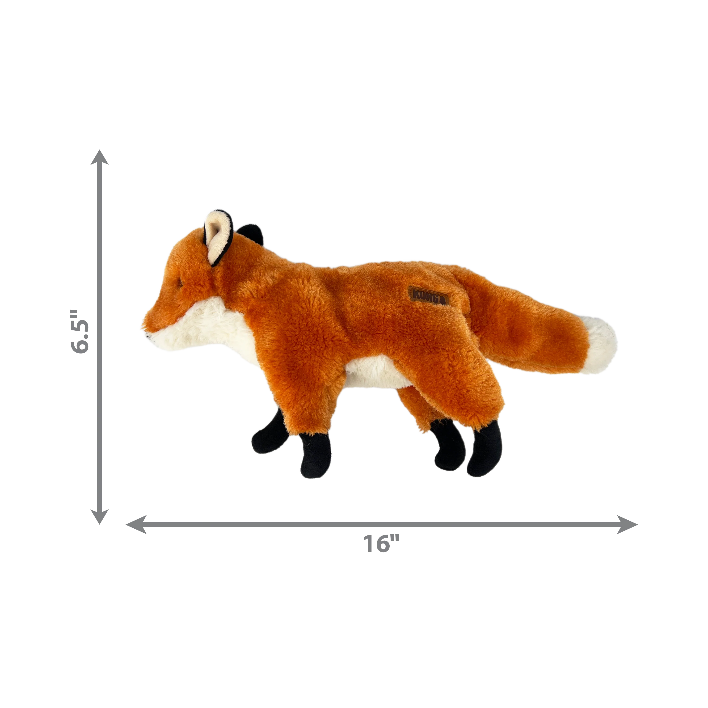 KONG Wild Low Stuff Creatures Fox Dog Toy - Image 4