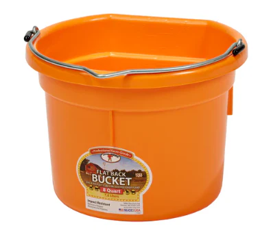 Little Giant 8 Quart Flat Back Plastic Bucket - Image 2