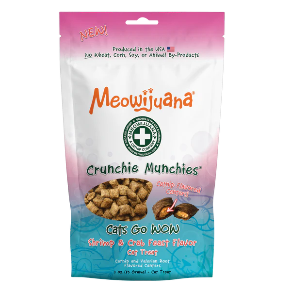 Meowijuana Crunchie Munchie Shrimp & Crab Feast Cat Treats