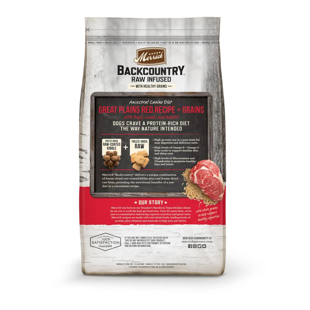 Merrick Backcountry Raw Infused with Healthy Grains Great Plains Red Recipe Dry Dog Food - Image 2