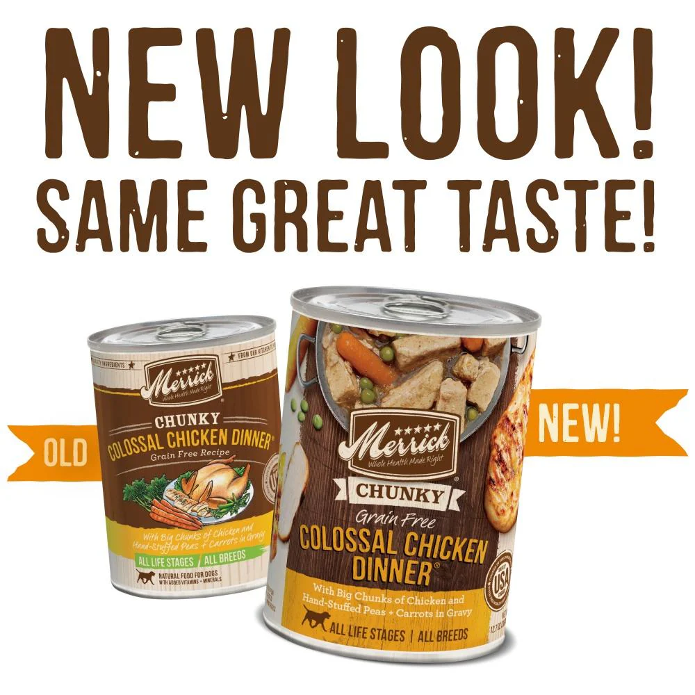 Merrick Grain Free Chunky Colossal Chicken Dinner Canned Dog Food - Image 4