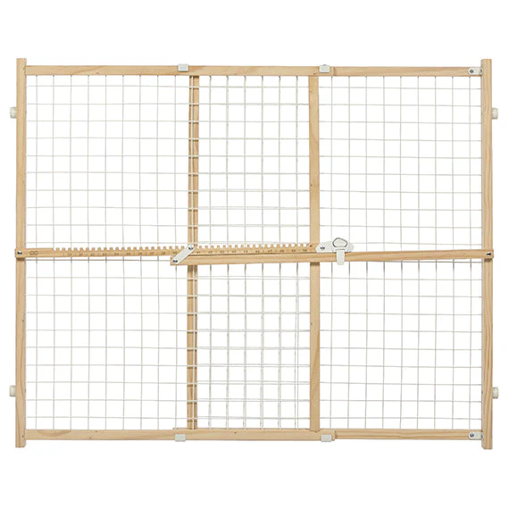 MidWest Homes for Pets Wood Pet Gate with Wire Mesh
