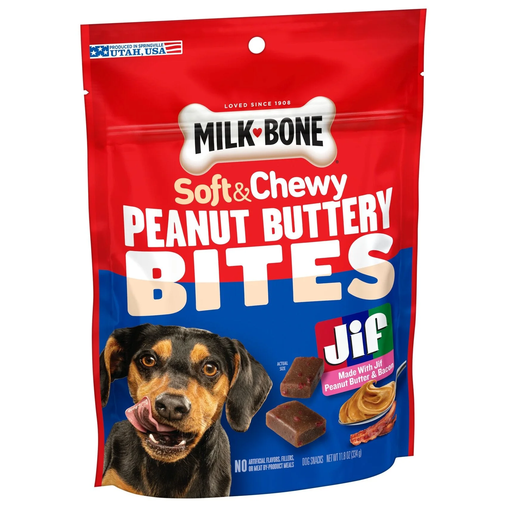 Milk-Bone Peanut Buttery Bites Made With Jif® Peanut Butter & Bacon Dog Treats - Image 2