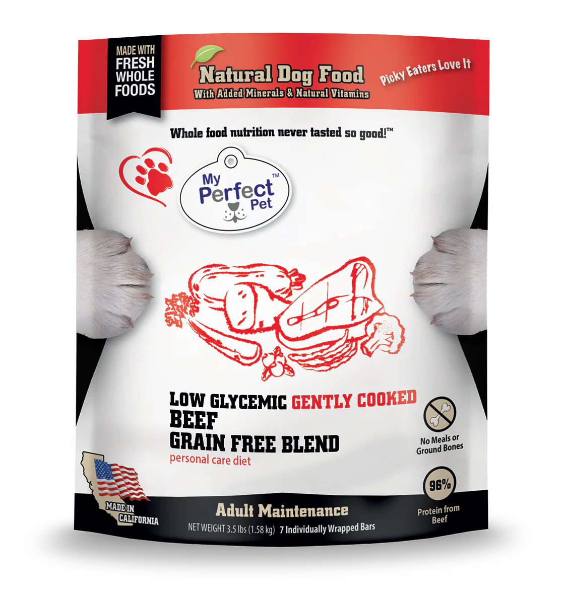 My Perfect Pet Buddy’s Glycemic Friendly Beef Blend