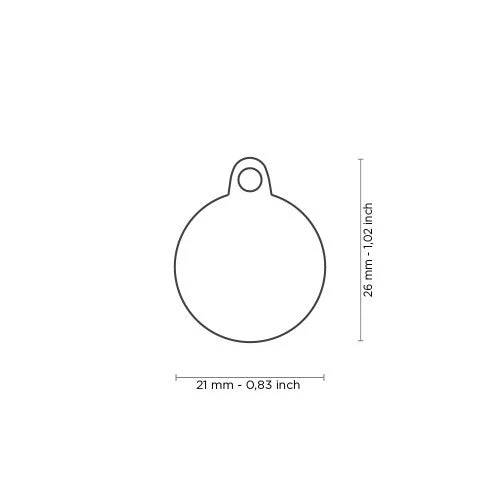 MyFamily Basic Handmade Small Lilac Circle ID Tag - Image 2