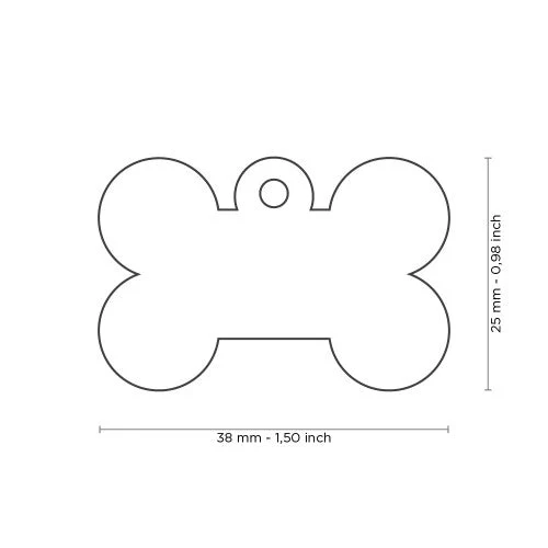 MyFamily ID Tag Basic Collection Big Bone Black in Aluminum - Image 3