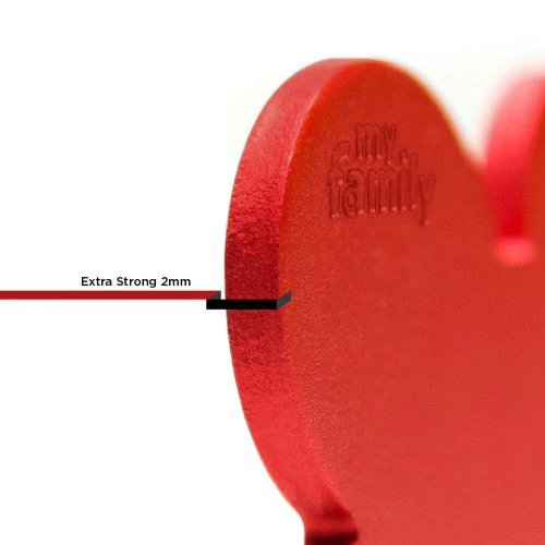 MyFamily ID Tag Basic Collection Small Heart Red in Aluminum - Image 2