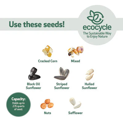 Nature's Way EcoCycle™ Bird Banquet Recycled Plastic Hopper Bird Feeder - Image 6