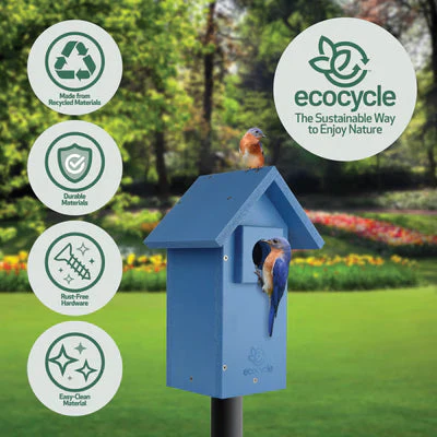 Nature's Way EcoCycle™ Bluebird Bungalow Recycled Plastic Bird House - Image 2