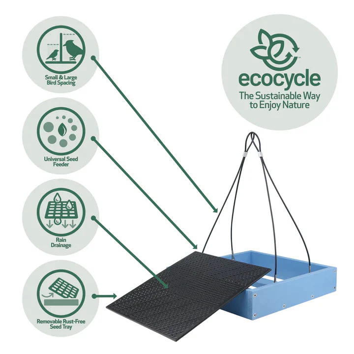 Nature's Way EcoCycle™ Perfect Picnic Recycled Plastic Bird Feeder - Image 3