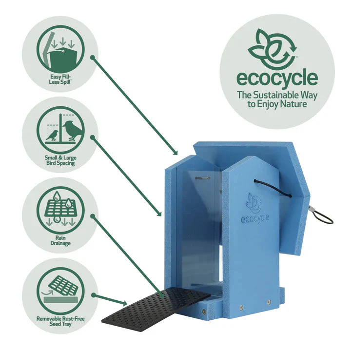Nature's Way EcoCycle™ Tasty Tidbit Recycled Plastic Bird Feeder - Image 3