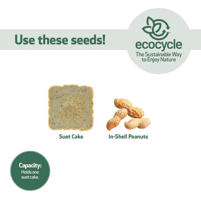 Nature's Way Suet Station Recycled Plastic Tail-prop Bird Feeder - Image 6