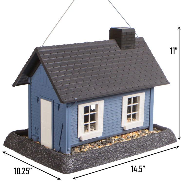 North States Large Blue Cottage Birdfeeder - Image 3