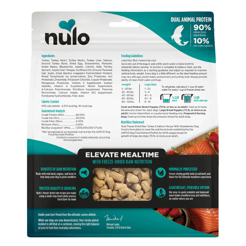 Nulo Freeze-Dried Raw Turkey & Salmon for Dogs - Image 2