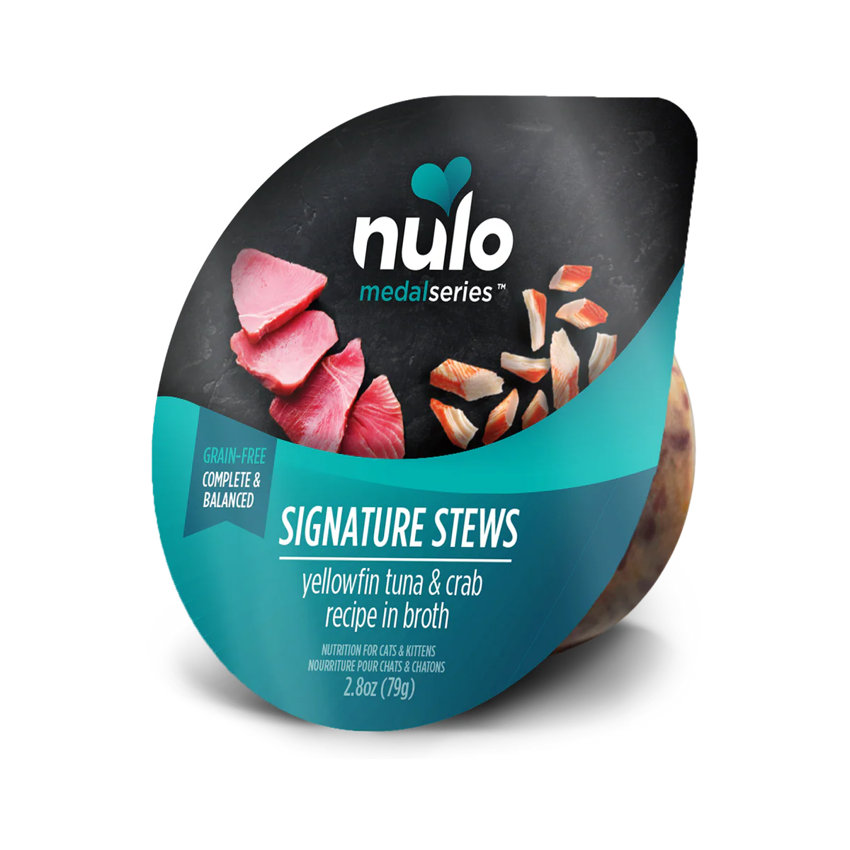 Nulo Medalseries Signature Stews Cat & Kitten Yellowfin Tuna & Crab Recipe in Broth