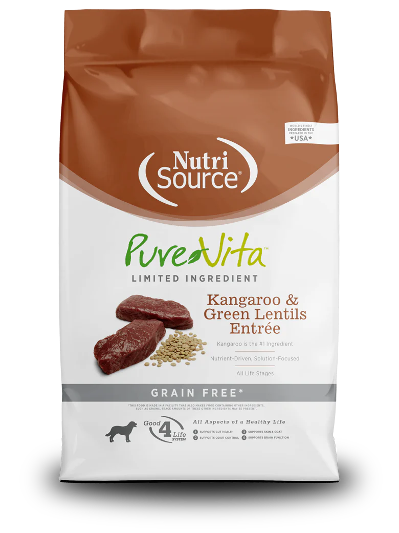 NutriSource® PureVita™ Kangaroo & Green Lentils Entrée Grain Free Limited Ingredient Dog Food