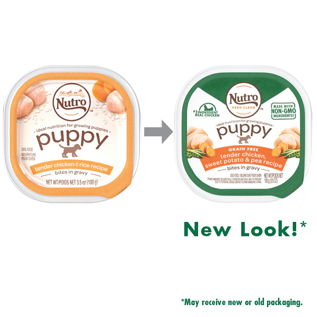 Nutro Puppy Tender Chicken & Rice Recipe Cuts In Gravy Dog Food Trays - Image 2