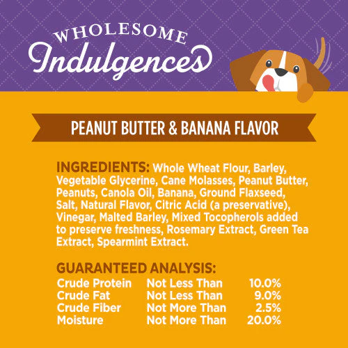 Wellness Old Mother Hubbard Wholesome Indulgences Peanut Butter & Banana Flavor Dog Treats - Image 2