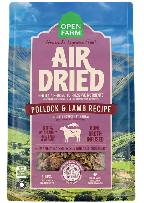 Open Farm Air Dried Pollock & Lamb Recipe for Dogs