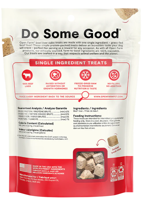 Open Farm Freeze Dried Raw Single Ingredient Beef Liver Treat - Image 2
