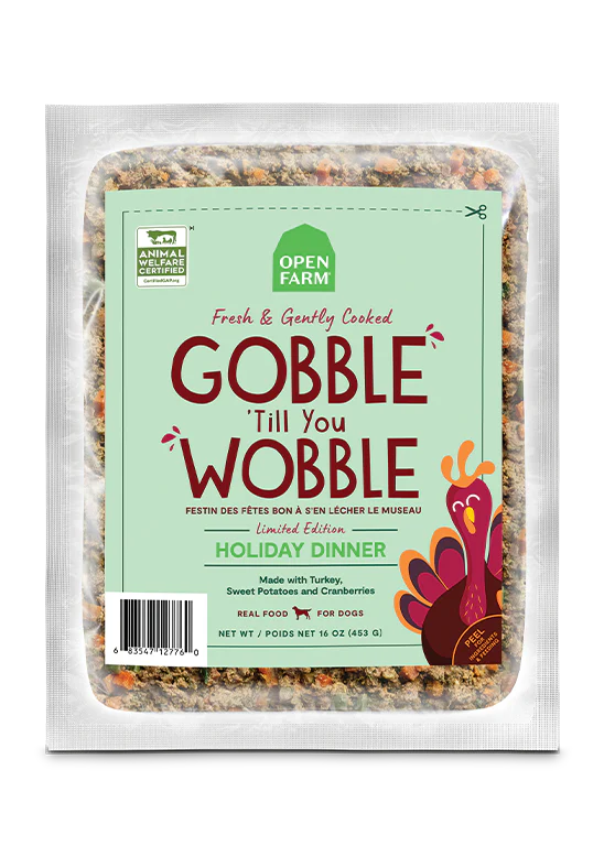 Open Farm Gobble 'Till You Wobble Gently Cooked Holiday Dinner for Dogs