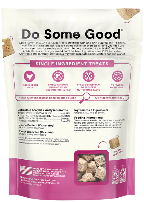 Open Farm Freeze Dried Raw Single Ingredient Chicken Liver Treat - Image 2
