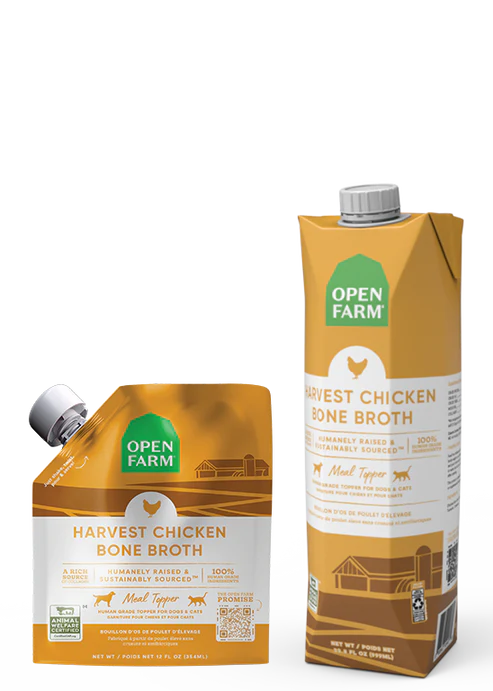 Open Farm Harvest Chicken Bone Broth For Dogs & Cats