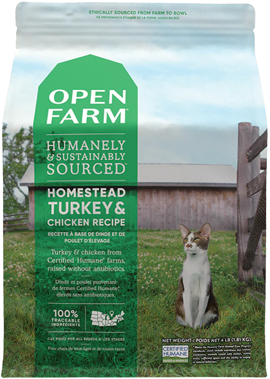 Open Farm Homestead Turkey & Chicken Dry Cat Food