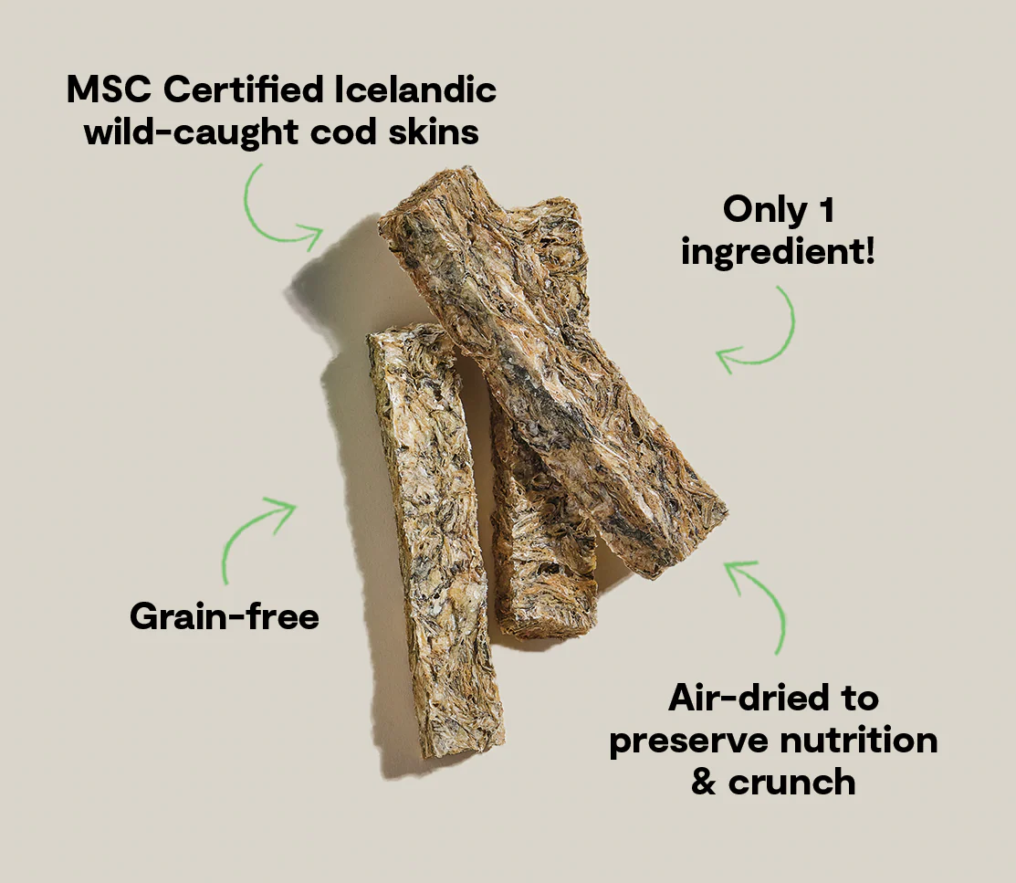 Open Farm Icelandic Air-Dried Cod Skins Dog Treat Sticks - Image 4