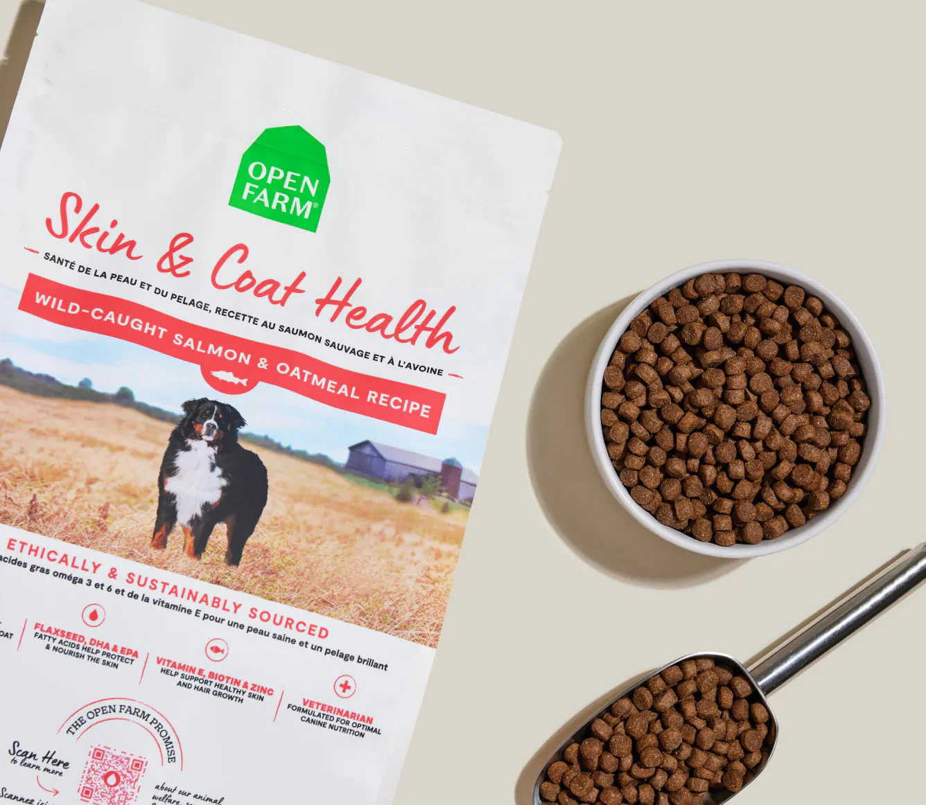 Open Farm Salmon & Oatmeal Skin & Coat Health Dog Kibble - Image 2