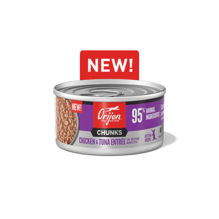ORIJEN Chunks & Shreds, Chicken & Tuna Recipe for Kittens