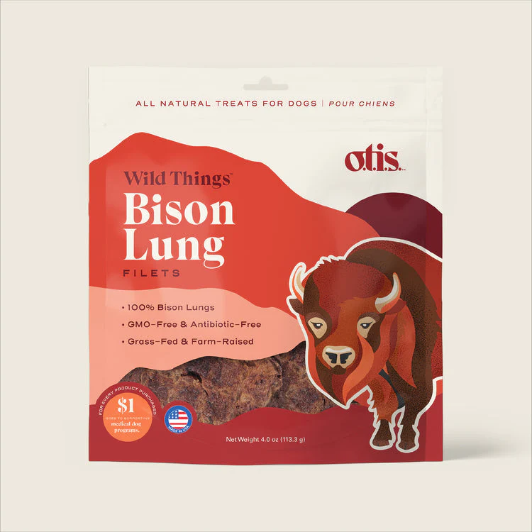 Otis WILD THINGS Bison Lung Filets Dog Treats