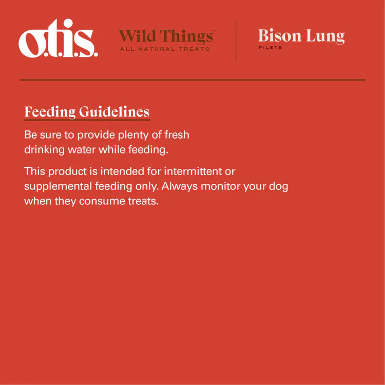 Otis WILD THINGS Bison Lung Filets Dog Treats - Image 4
