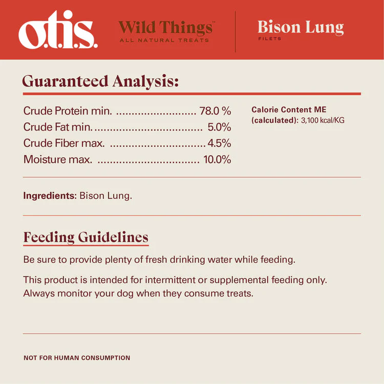 Otis WILD THINGS Bison Lung Filets Dog Treats - Image 5