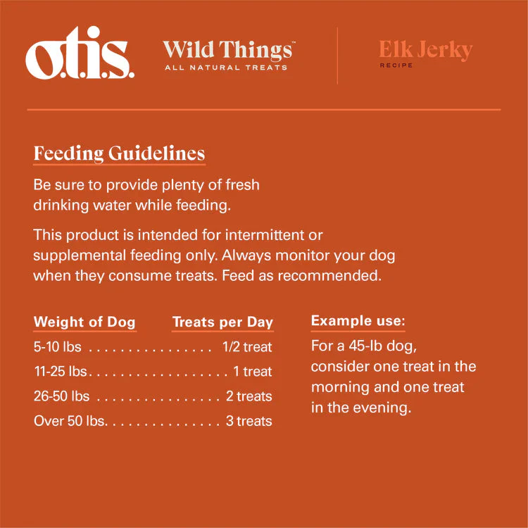 Otis  Wild Things Elk Jerky Dog Treats - Image 4
