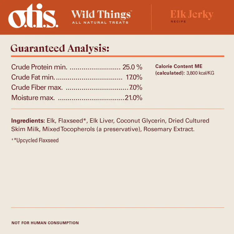 Otis  Wild Things Elk Jerky Dog Treats - Image 5