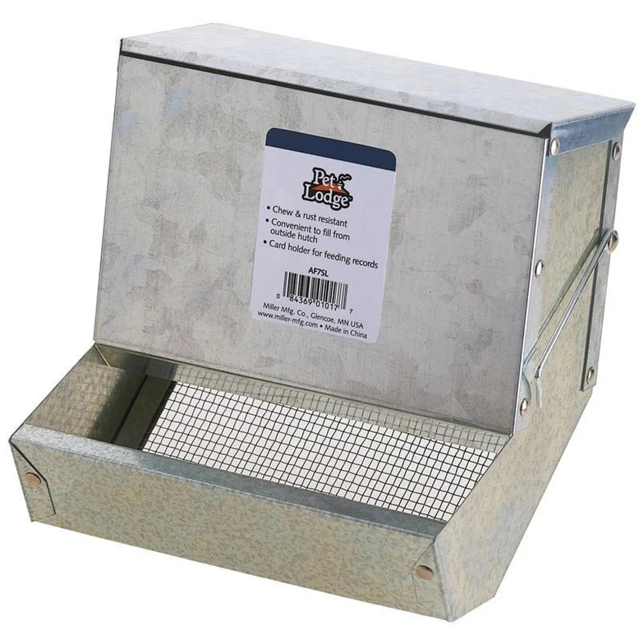 Pet Lodge® Steel Small Animal Feeder with Sifter Bottom - Image 2