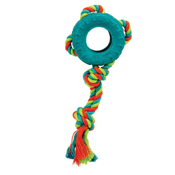 Boss PetEdge Chomper Tredz Rope Rubber Tire Tug - Image 2